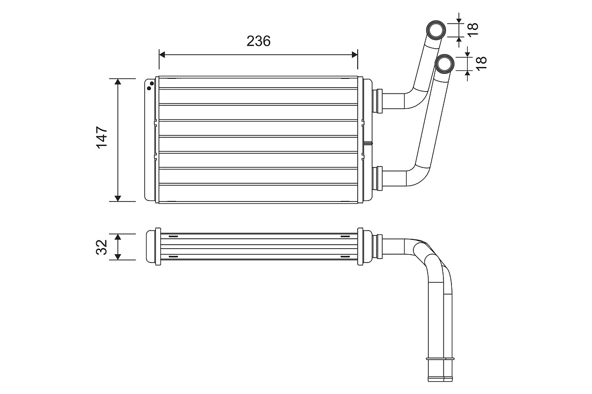 Heat Exchanger, interior heating - 811528 VALEO
