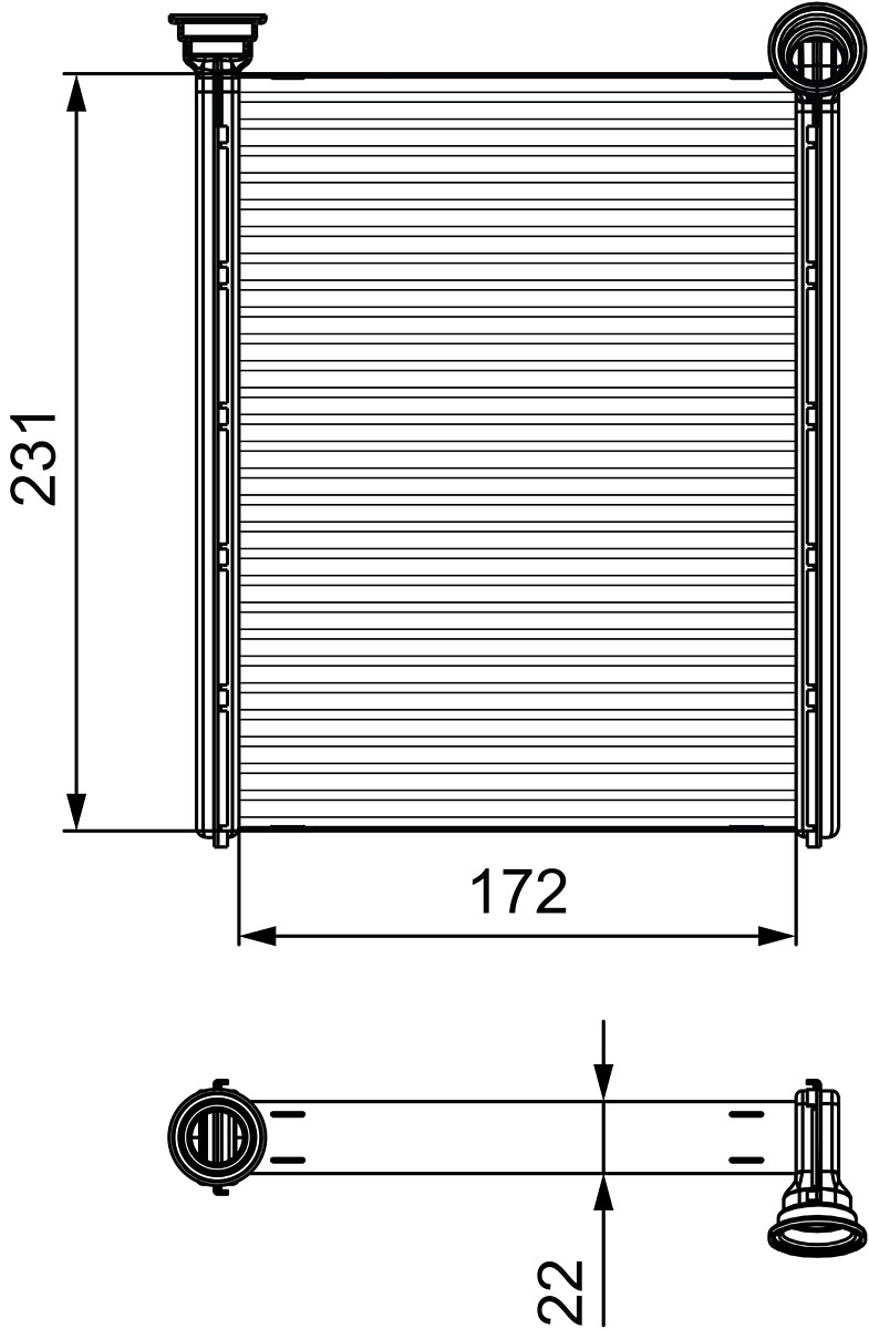 Heat Exchanger, interior heating - 811534 VALEO