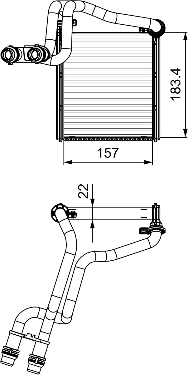 Heat Exchanger, interior heating - 811536 VALEO