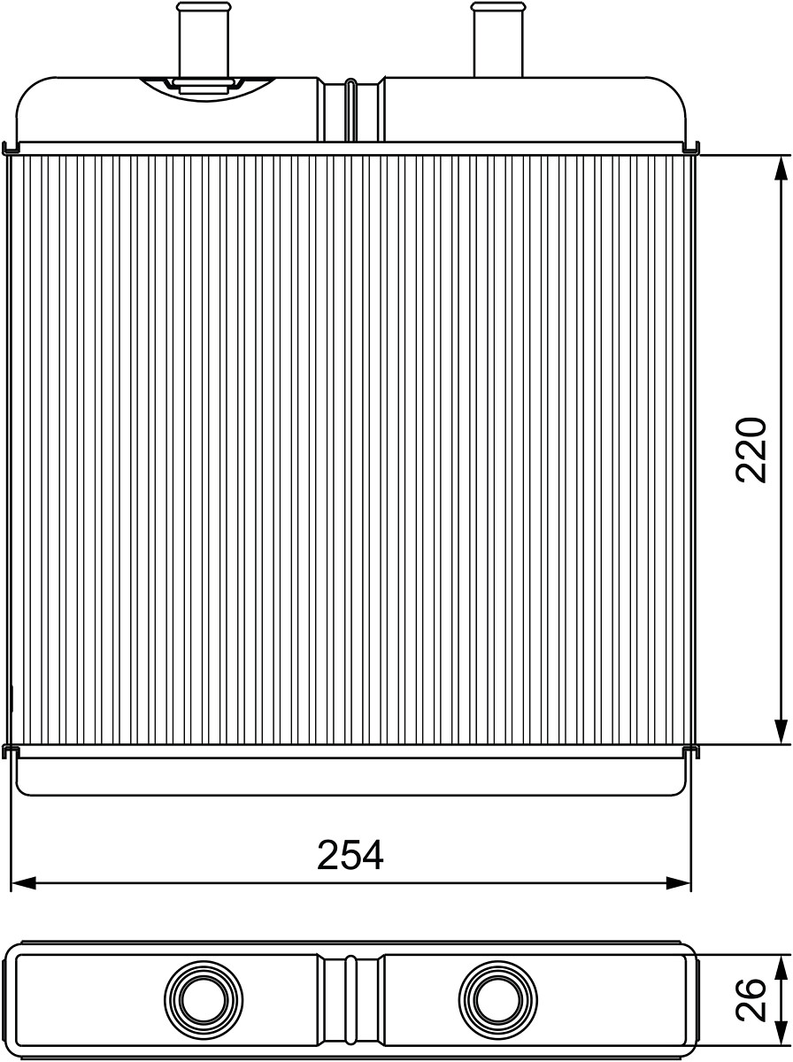 Heat Exchanger, interior heating - 811539 VALEO