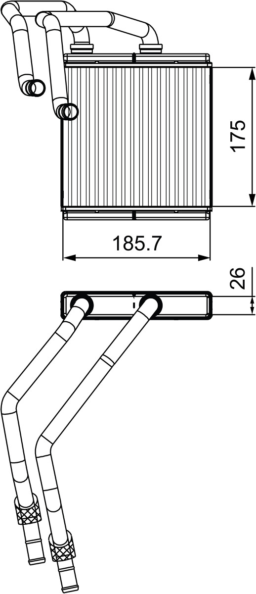 Heat Exchanger, interior heating - 811544 VALEO