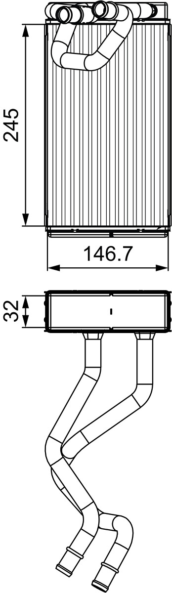Heat Exchanger, interior heating - 811547 VALEO