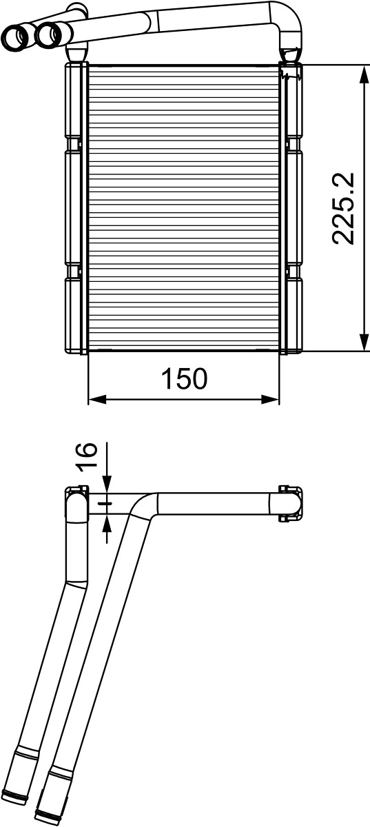 Heat Exchanger, interior heating - 811548 VALEO