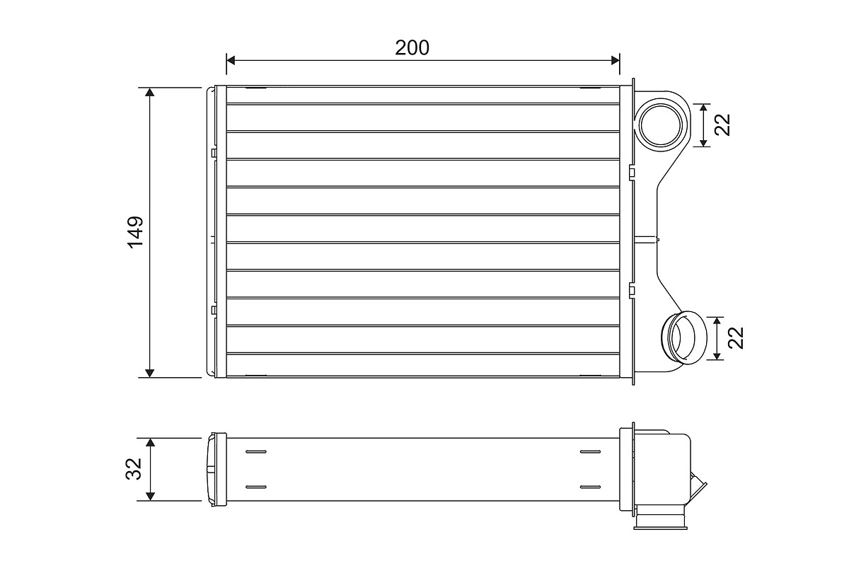 Heat Exchanger, interior heating - 811569 VALEO