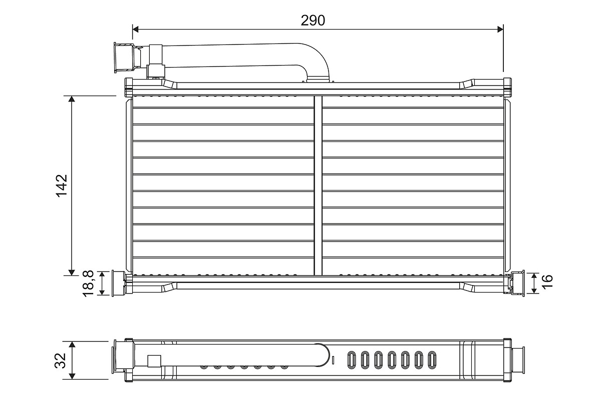 Heat Exchanger, interior heating - 811570 VALEO
