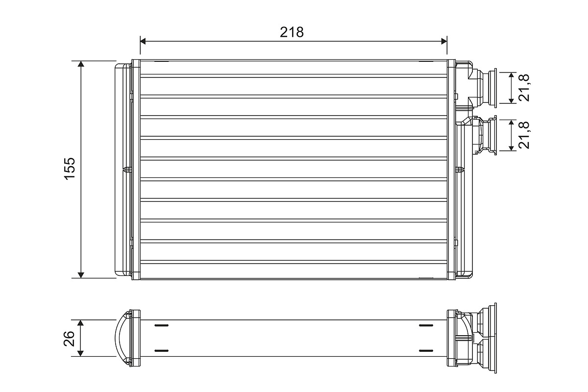 Heat Exchanger, interior heating - 811576 VALEO