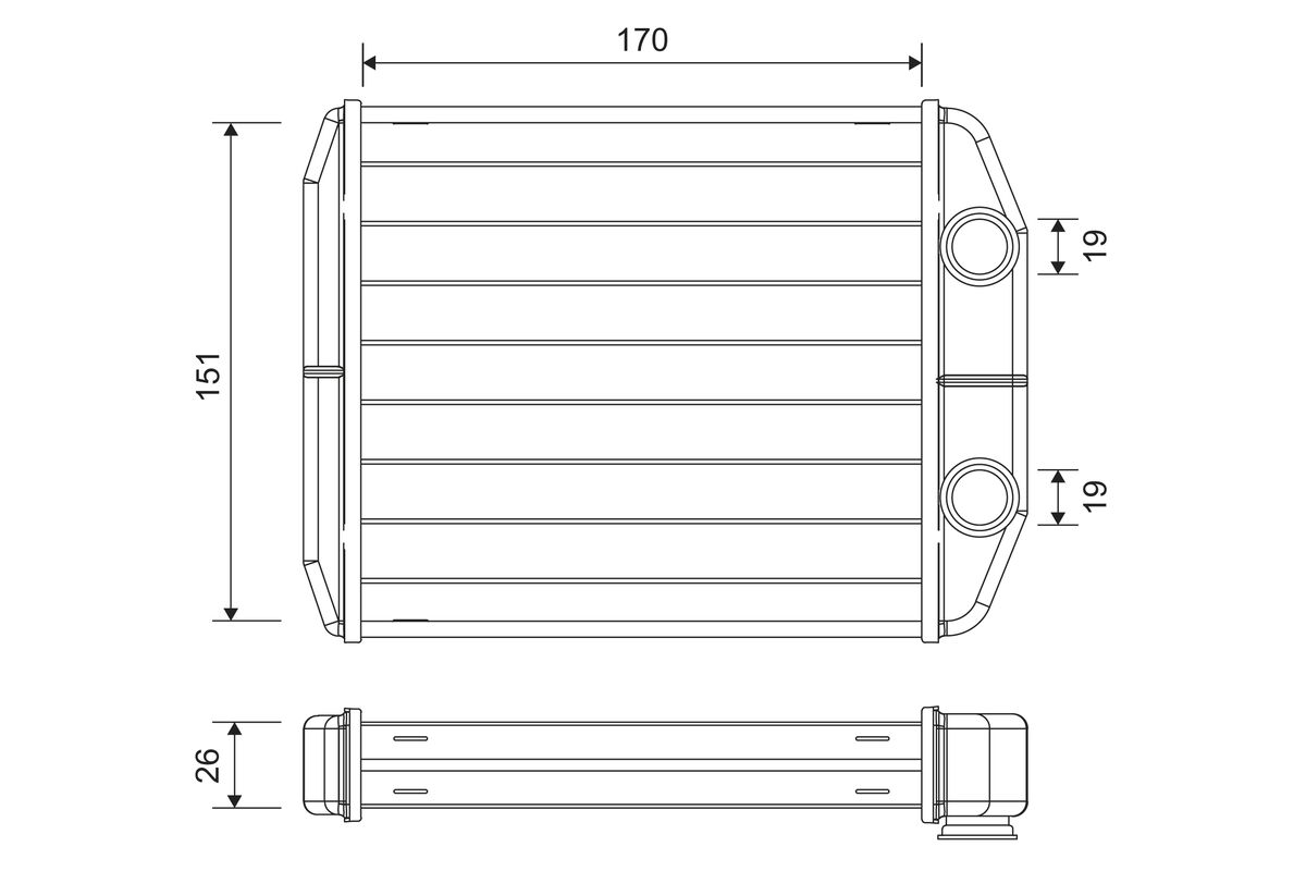 Heat Exchanger, interior heating - 811582 VALEO