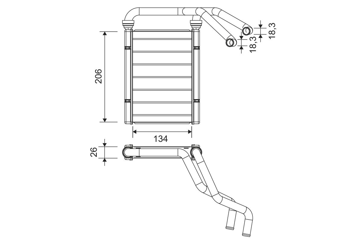Heat Exchanger, interior heating - 811594 VALEO