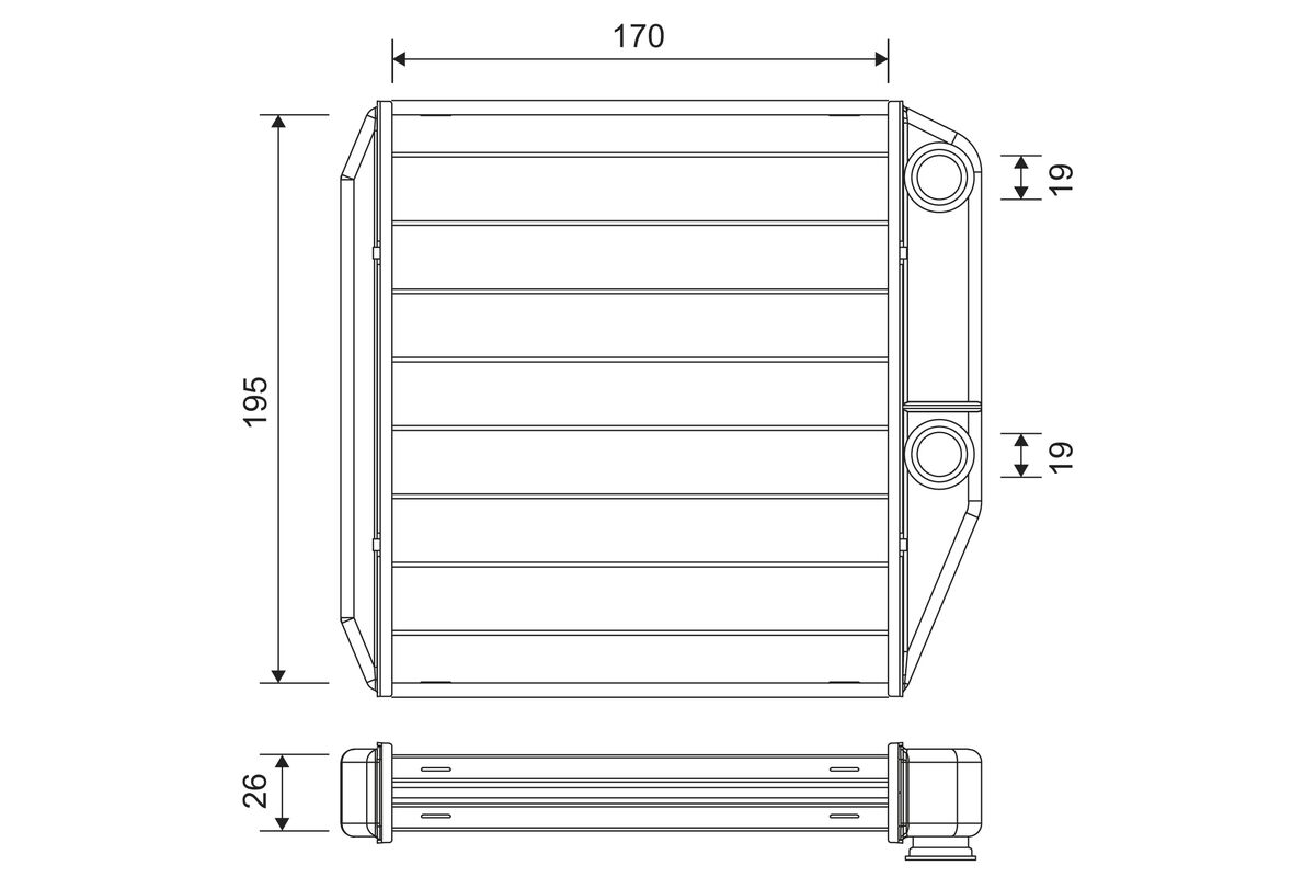 Heat Exchanger, interior heating - 811600 VALEO