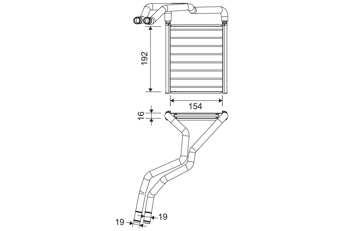 Heat Exchanger, interior heating - 811603 VALEO