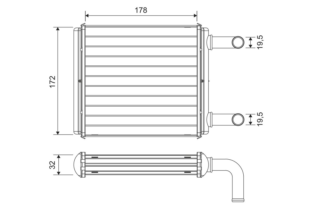 Heat Exchanger, interior heating - 811612 VALEO