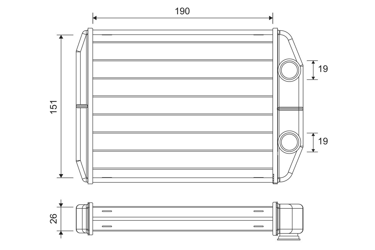 Heat Exchanger, interior heating - 811622 VALEO