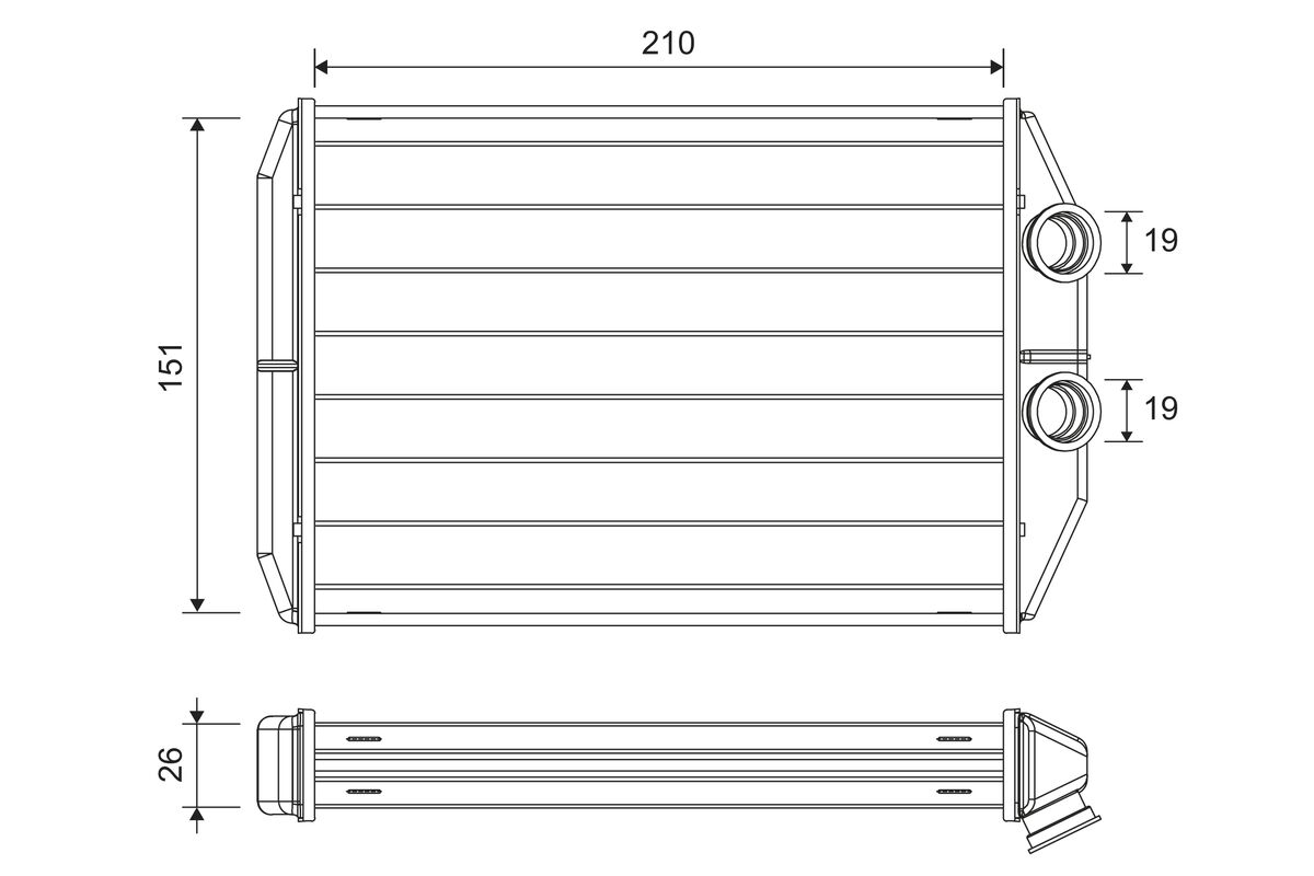 Heat Exchanger, interior heating - 811624 VALEO