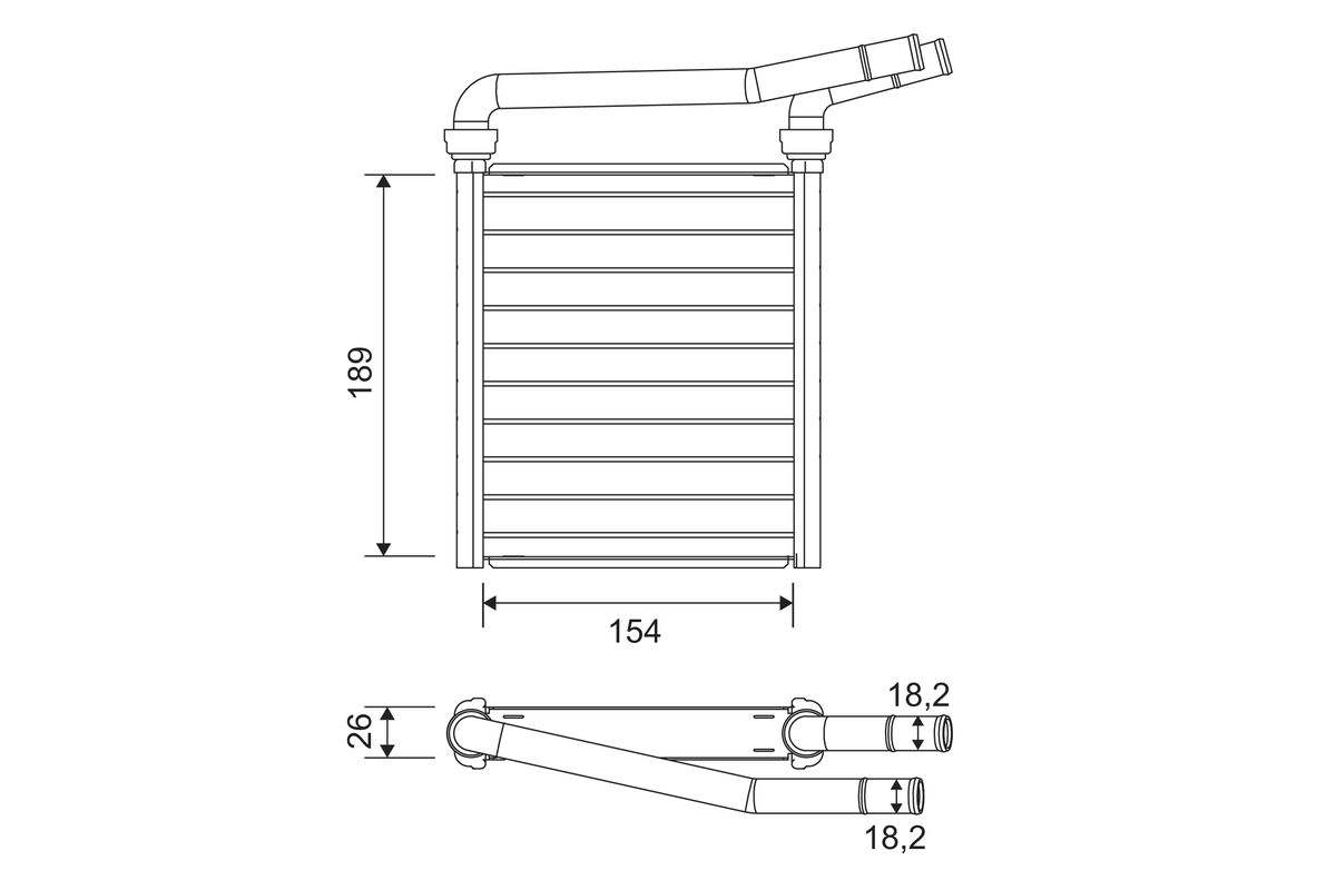 Heat Exchanger, interior heating - 811626 VALEO