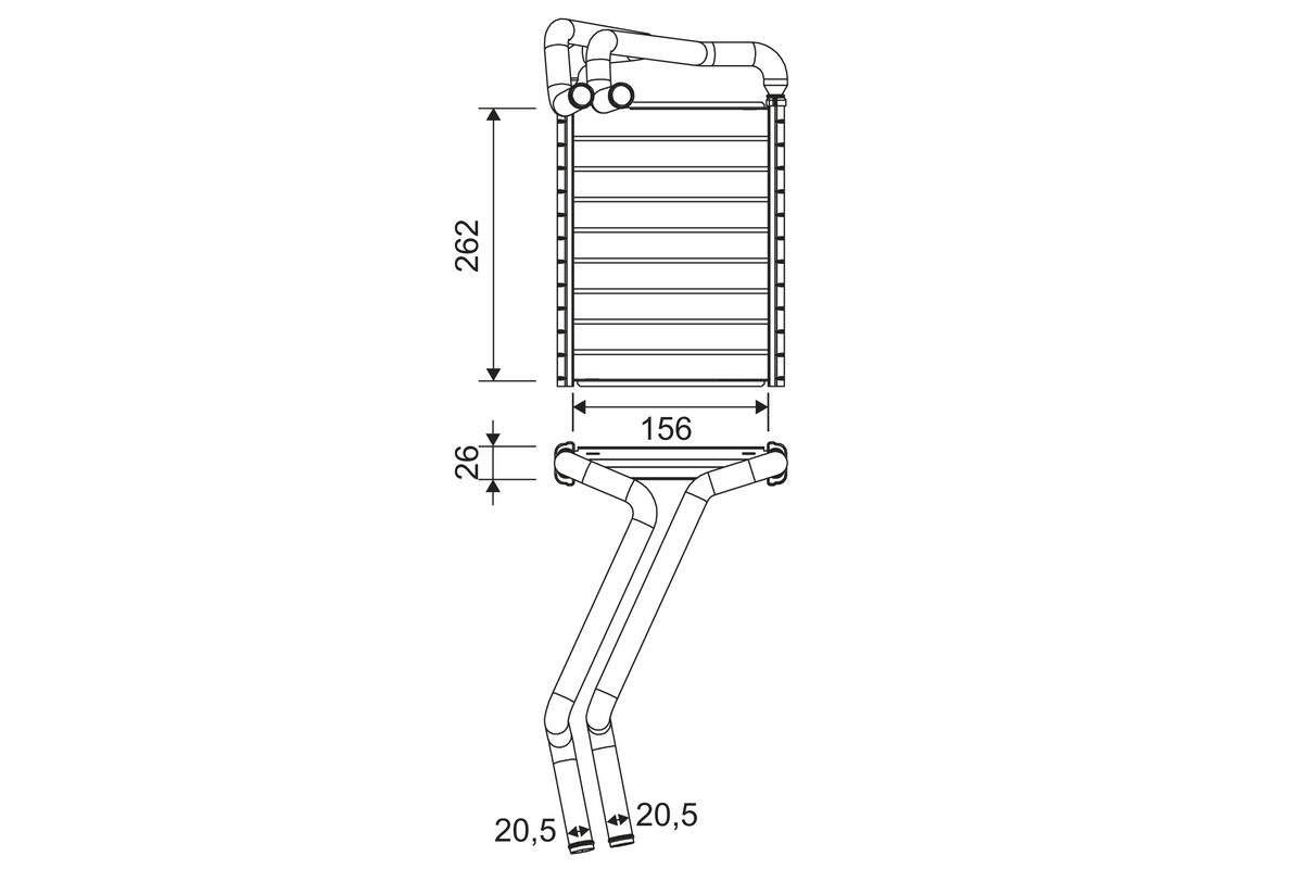 Heat Exchanger, interior heating - 811655 VALEO