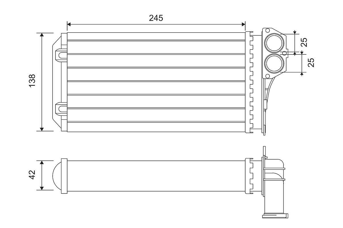 Heat Exchanger, interior heating - 812221 VALEO