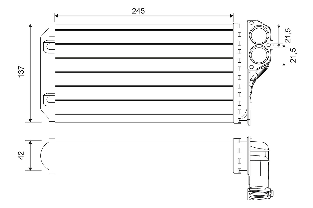 Heat Exchanger, interior heating - 812322 VALEO