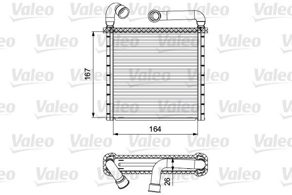 Теплообменник, отопление салона - 811506 VALEO