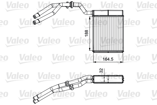 Теплообменник, отопление салона - 811515 VALEO
