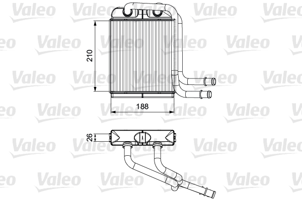 Теплообменник, отопление салона - 811524 VALEO