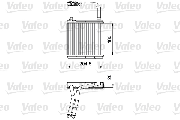 Теплообменник, отопление салона - 811526 VALEO