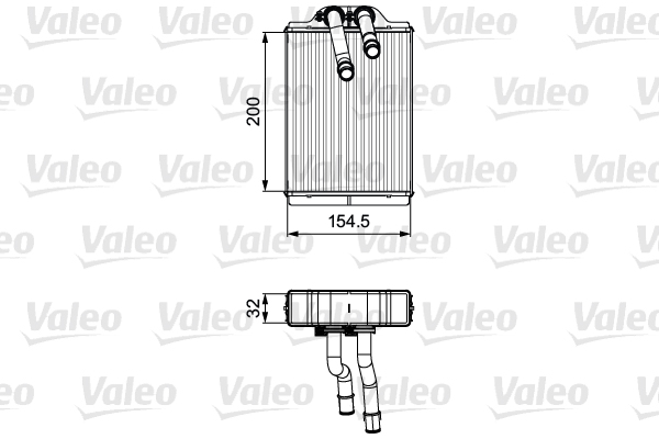 Теплообменник, отопление салона - 811551 VALEO