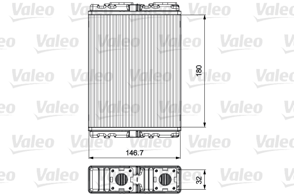 Теплообменник, отопление салона - 811557 VALEO