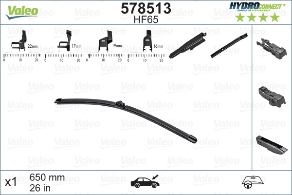 Wiper Blade - 578513 VALEO