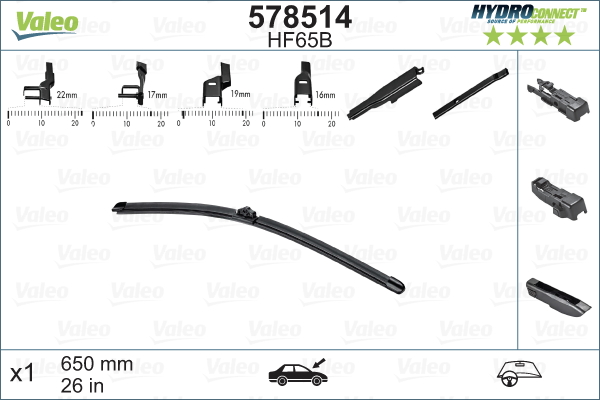 Wiper Blade - 578514 VALEO