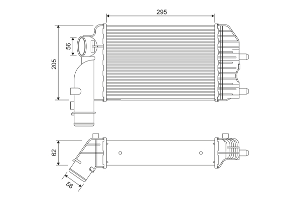 Intercooler, charger - 817632 VALEO
