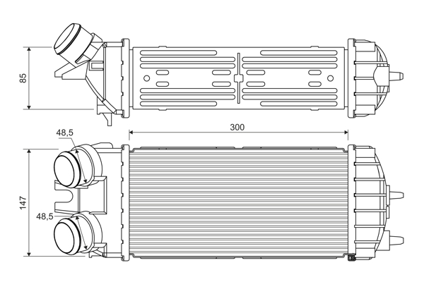 Intercooler, charger - 817706 VALEO