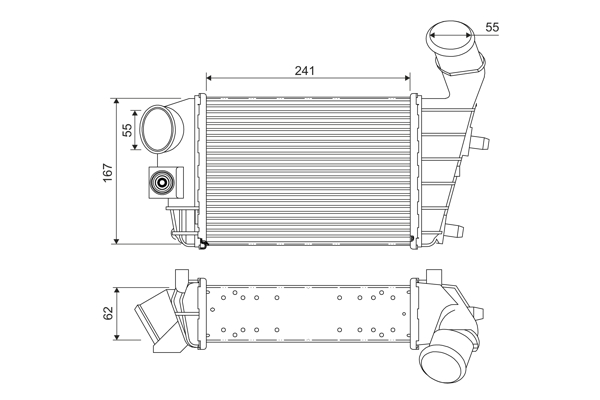 Intercooler, charger - 817862 VALEO