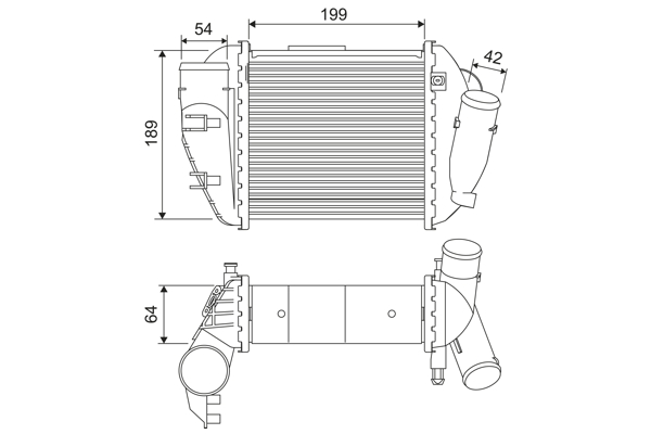 Intercooler, charger - 817870 VALEO