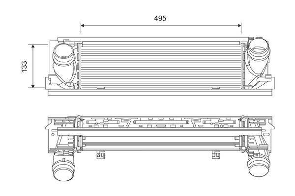 Intercooler, charger - 818261 VALEO