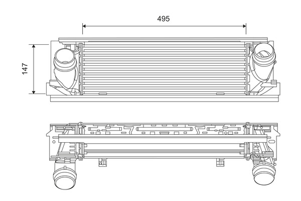 Intercooler, charger - 818262 VALEO