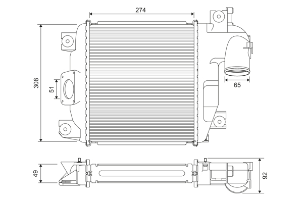 Intercooler, charger - 818321 VALEO