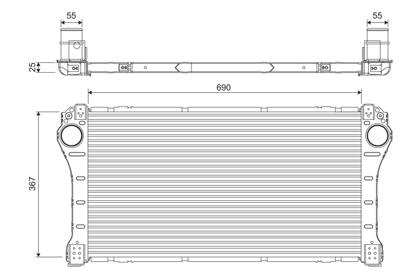 Intercooler, charger - 818364 VALEO