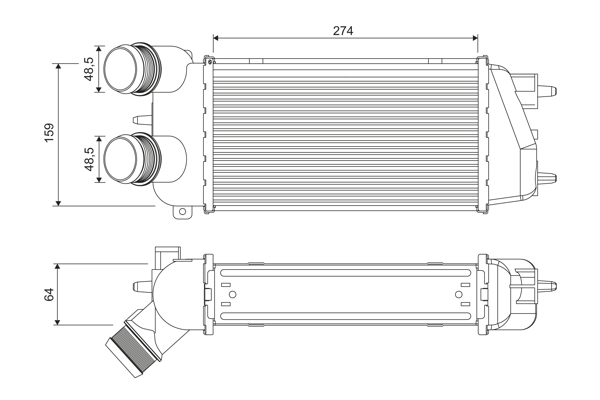 Intercooler, charger - 818371 VALEO