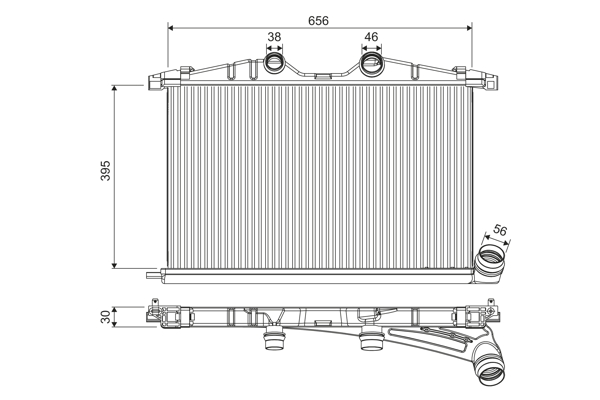 Intercooler, charger - 818374 VALEO