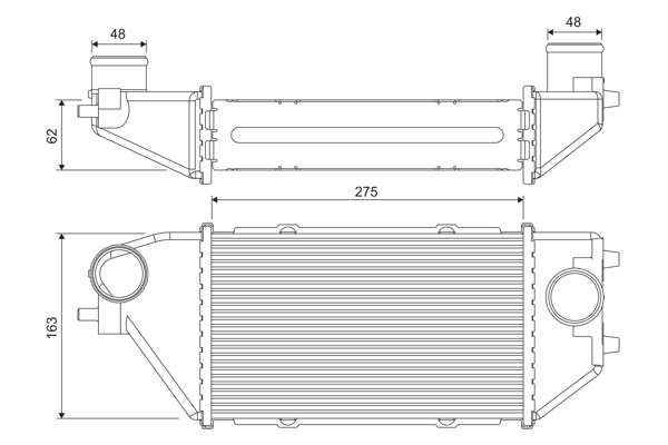 Intercooler, charger - 818381 VALEO