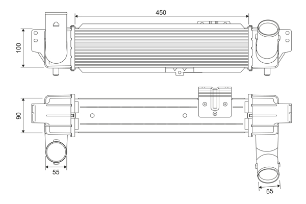 Intercooler, charger - 818382 VALEO