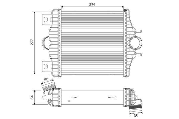 Intercooler, charger - 818384 VALEO