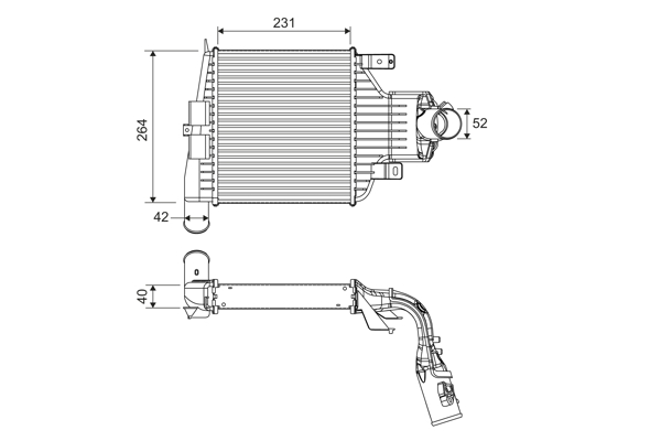 Intercooler, charger - 818395 VALEO
