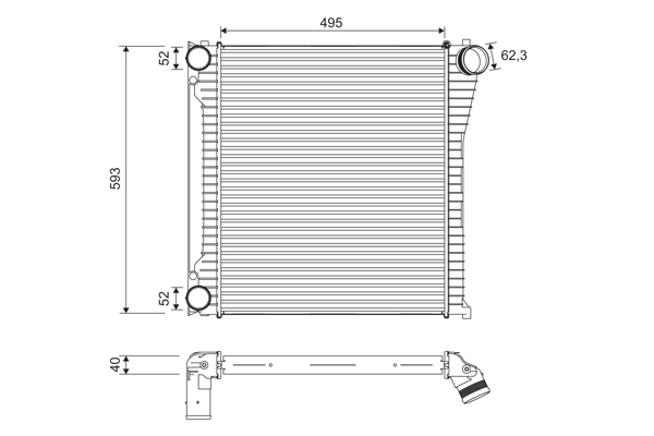 Intercooler, charger - 818397 VALEO