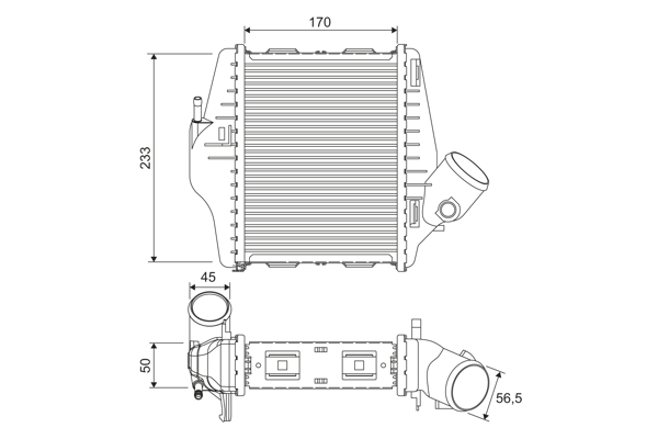 Intercooler, charger - 818543 VALEO