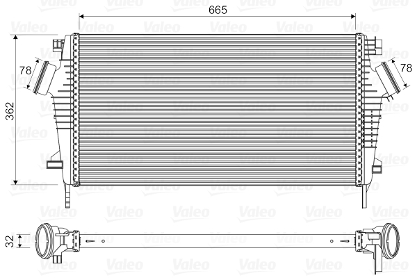 Intercooler, charger - 818603 VALEO