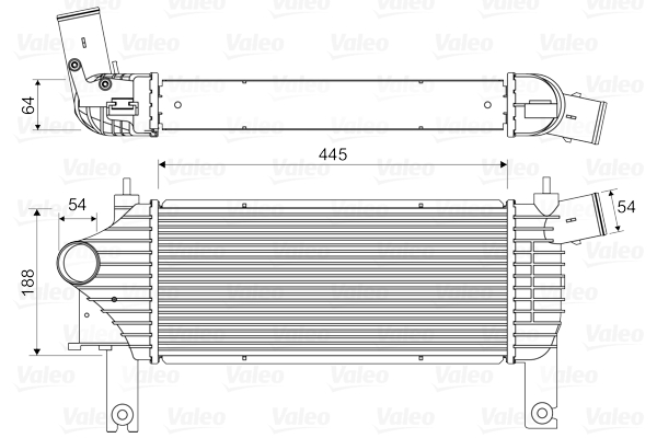 Intercooler, charger - 818608 VALEO