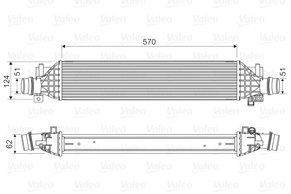 Intercooler, charger - 818629 VALEO