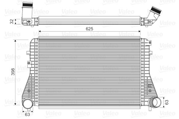 Intercooler, charger - 818674 VALEO