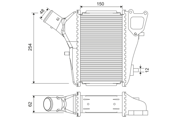 Intercooler, charger - 818686 VALEO